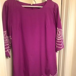 Three quarter sleeve flowy dress!